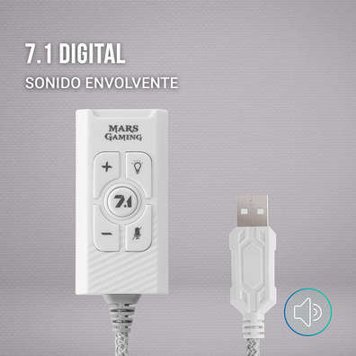 Tarjeta de Sonido Mars Gaming MSC2 7.1 Blanco