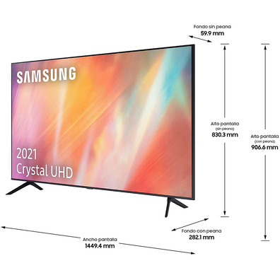 Televisor Samsung Crystal UHD UE65AU7105 65" Ultra HD 4K Smart TV/WiFi