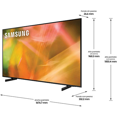 Televisor Samsung UE75AU8005 75" Ultra HD 4K/Smart TV/WiFi