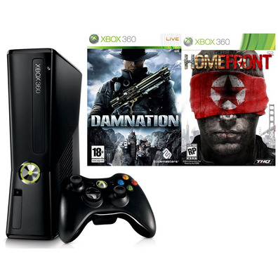 Xbox 360 Slim (4 GB) + Homefront + Damnation