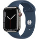 Apple Watch Series 7 GPS/Cellular 45 mm Caja de Acero Grafito/Correa deportiva Azul abismo