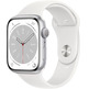 Apple Watch Series 8 GPS 45mm Plata/Correa Blanco