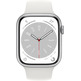 Apple Watch Series 8 GPS 45mm Plata/Correa Blanco