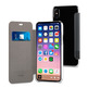 Funda Folio Negra Doble PU Transparente iPhone X Muvit