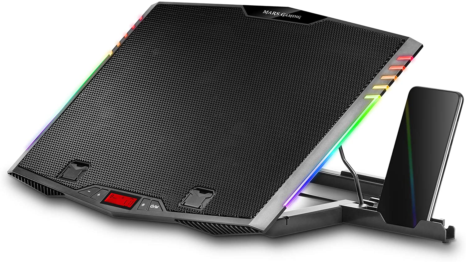 Conceptronic Base Refrigeración Gaming Para Portátil THYIA02B 17´´ RGB 2  Ventiladores Negro