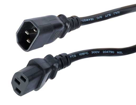 Power Extension Cable C13 / C14 (3m) - Iggual