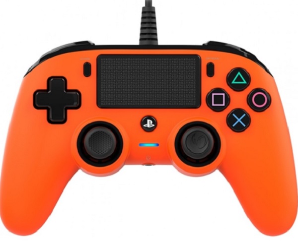 Nacon Compact Controller Naranja Oficial PS4 - DiscoAzul.com