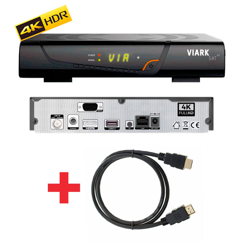 Viark sat 4k receptor satelite con wifi 4k Antenas y