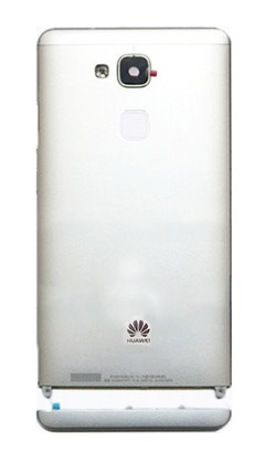 Vast en zeker grond sectie Back Cover with Sticker/Touch ID for HUAWEI Mate 7 White